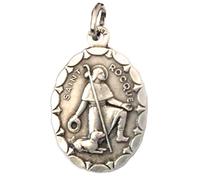 Medalla ovalada de San Roque de Montpellier - Medallas de Santos Patronos
