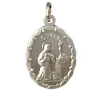 MEDALLA OVALADA DE SANTA RITA DE CASIA - PATRONA DE LOS CASOS IMPOSIBLES - 100% MADE IN ITALY