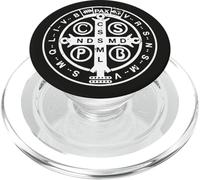 Medalla Religiosa católica de San Benito | Cristiano PopSockets PopGrip para MagSafe