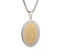 Medalla religiosa de Guadalupe con colgante ovalado, un regalo conmemorativo para la esposa de una madre