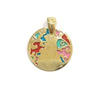 Medalla Virgen de Covadonga en plata de ley y esmalte®