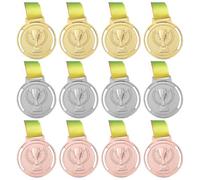 Medallas de movimiento de aleación de zinc de 12 piezas para competiciones deportivas, medallas para ganadores, premios para competiciones escolares, recompensas de clase