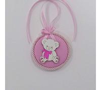 Medallón Capoculla con osito perfecto como idea de regalo para nacimiento o bautizo para colgar en la cuna, en el cochecito o en la habitación del bebé