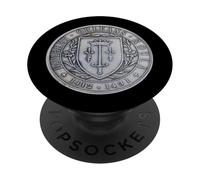 Medallón con escudo familiar de Santa Juana de Arco PopSockets PopGrip Adhesivo