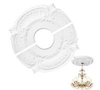 Medallón de luz de techo, placa de cubierta dividida, borde adhesivo, diseño elegante, ajuste apretado, uso en interiores para estudio, dormitorio, biblioteca, restaurante, decoración escolar