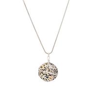 Medallón de piedras preciosas de energía espiritual Reiki, joyería con forma de círculo, colgante de collar con envoltura de alambre de piedra de dálmata, curación bendita