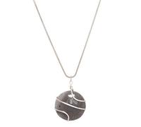 Medallón de piedras preciosas de energía espiritual Reiki, joyería con forma de círculo, colgante de collar con envoltura de alambre de piedra de aventurina gris, curación bendita