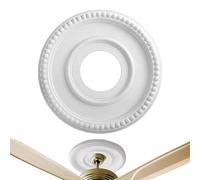 Medallón de techo - 315 mm placa de cubierta para lámpara de techo | Decoración de base europea - Material de poliuretano ligero | Placa decorativa de techo para lámpara de araña, ventilador