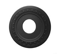 Medallón de techo redondo de poliuretano, 30 cm, color negro, cubierta de luz para ventilador de techo, accesorio decorativo para el hogar o el hotel, elegante para estilo francés con fácil