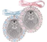 Medallón Metálico, Plateado y Esmaltado de medidas 6,5x7,5 cm, con Aplique Laminado de la oración "Jesusito de mi vida" Con Opción de Personalizado. (09604-1)