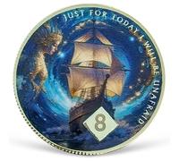 Medallón náutico NA de 8 años rompiendo a través de la ola NA moneda de sobriedad chip de recuperación de adicción para celebrar la vida limpia 1-20 años narcóticos anónimos regalos de sobriedad para