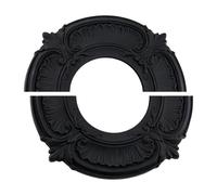 Medallones Decorativos para Techo - Panel Ranurado Negro para Lámpara | Medallón de Techo Partido para Iluminación | para Hogar Apartamento Dormitorio Salón Cocina Dormitorio Interior Pasillo