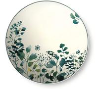 Medard de Noblat Plato de postre (x6) Gres Blanco/Verde