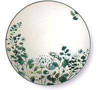 Medard de Noblat Plato llano (x6) Gres Blanco/Verde