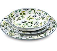 Medard de Noblat Vajilla de 18 piezas Gres Crema/Verde