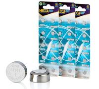 MEDca Pilas alcalinas de 1,5 V - LR41, 192, 92A, LR736 y AG3 - Pilas de botón para audífonos, amplificadores, relojes, juguetes, mandos a distancia, calculadoras, láser, potencia de larga duración,