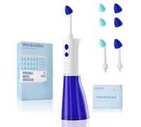 Medcodes Máquina de Enjuague Sinusal Eléctrica Mejorada con 30 Paquetes de Sal, Sistema de Irrigación Nasal, Autolimpieza, Recolección Automática de Residuos para Alivio Rápido (Large E)