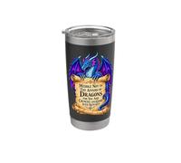 Meddle Not In The Affairs Of Dragons Funny Dragon Vaso térmico de acero inoxidable de doble pared