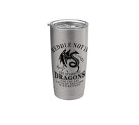 Meddle Not In The Affairs Of Dragons Vaso térmico de acero inoxidable de doble pared