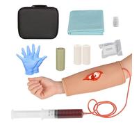 MedEduQuest Entrenador de embalaje de heridas de fractura abierta, kit de entrenamiento para detener el sangrado, modelo de entrenamiento de apósito para el cuidado de heridas para educación Meidcal