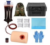 MedEduQuest Entrenador de embalaje de heridas para entrenamiento de torniquetes, entrenador de control de sangrado, kit de entrenamiento para detener el sangrado para clases médicas - Caja táctica