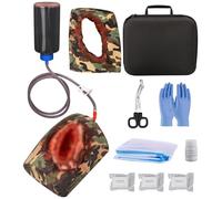 MedEduQuest Entrenador de embalaje de heridas por laceración del muslo para control de hemorragias para educación médica, práctica de primeros auxilios de emergencia, entrenador de trauma militar