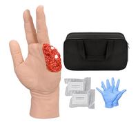 MedEduQuest Entrenador de mano para embalaje de heridas, kit de mano de trauma solo para demostración del cuidado de heridas, entrenamiento de vendaje de heridas para educación médica, piel clara
