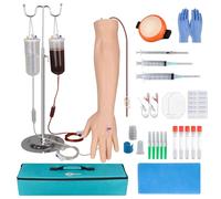 MedEduQuest Kit de Brazo de Práctica Intravenosa para Estudiantes de Enfermería, Kit de Práctica de Flebotomía sin Látex con Estuche Portátil (Solo para uso Educativo)