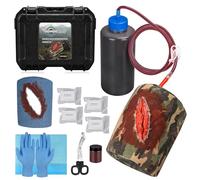 MedEduQuest Kit de entrenamiento de embalaje cubierto para heridas de muslo, kit de entrenamiento para detener el sangrado, kit de control de sangrado para clases médicas, caja táctica