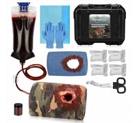 MedEduQuest Kit de entrenamiento de embalaje de heridas de laceración cubierta, kit de entrenamiento para detener el sangrado, kit de control de sangrado para clases médicas, caja táctica