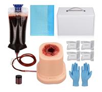 MedEduQuest Kit de entrenamiento de embalaje de heridas de laceración, kit de entrenamiento para detener el sangrado, kit de control de sangrado para clases médicas - Estuche de transporte