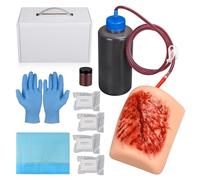 MedEduQuest Kit de entrenamiento de embalaje de heridas de muslo, kit de entrenamiento para detener el sangrado, kit de control de sangrado para clases médicas - Estuche de transporte