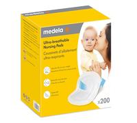 Medela Almohadilla de lactancia ultra transpirable, 200 unidades, altamente absorbente, transpirable y discreta para un uso cómodo