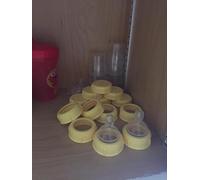 Medela Anillos para pezón de botella, para flujo lento o medio, base ancha (2 collares) Medela