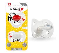 Medela Baby Pastel Pacifier for 0-6 Months Boys & Girls, Perfect for Everyday Use, BPA Free, Lightweight & Orthodontic, Green/Grey, 2 Count