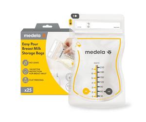 Medela - Bolsas de almacenamiento para leche materna, desechables e impermeables, con protección de leche, reciclables y sin BPA, capacidad de 210 ml