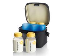 Medela Cooler Bag Compartimento y Bloque Refrigerante + 4 Biberones