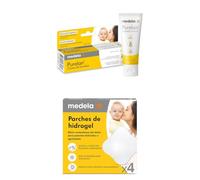 Medela Crema de Lanolina Purelan 37 g + Parches de Hydrogel, 4 unidades