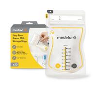 Medela Easy Pour - Bolsas de almacenamiento de leche materna | 50 unidades de 210 ml | Bolsas desechables a prueba de fugas para leche materna con protección de leche | Reciclables y sin BPA