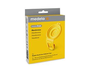 Medela - Membranas manos libres, 2 membranas de silicona, accesorios para extractor de leche manos libres Medela, accesorios para colectores manos libres