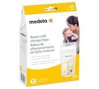 Medela pack de bolsas de almacenamiento de leche materna de 180 ml, paquete de 25 bolsas de recogida de leche materna sin BPA con doble cierre, de congelación y descongelación rápida