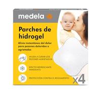 Medela parches de hidrogel, alivian el dolor y enfrían los pezones doloridos o agrietados, esterilizados y empacados individualmente, paquete de 4