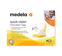 Medela Quick Clean Micro Steam Bags, 15 Count, Steam Bags for Bottles and Breast Pump Parts, Disinfects Most Breast Pump Accessories