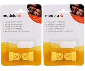Medela Válvulas de repuesto para extractor de leche y membranas - Piezas de repuesto para sacaleches Medela Swing, Mini Electric y Harmony (Paquete de 2)
