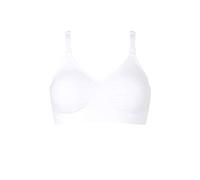 Medela Women's Comfy Bra - Seamless, Wireless Nursing Bra for Pregnancy and Breastfeeding With A Stretchy Band and Breathable Fabric for All-Day Comfort, White, S