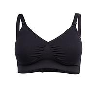 Medela Women's Comfy Bra - Seamless, Wireless Nursing Bra for Pregnancy and Breastfeeding with A Stretchy Band and Breathable Fabric for All-Day Comfort, Black, L