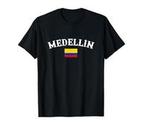 Medellín Colombia Vintage Bandera Colombiana Camiseta