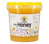 Meden Pure Raw Honey UK - Flores silvestres - Sin calentar, sin pasteurizar miel natural viva (1,1 kg)