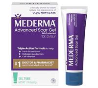 Mederma Gel de cicatriz avanzado 1 x diario reduce la apariencia de viejas cicatrices nuevas, n.º 1, marca recomendada por médicos para cicatrices, 50 g
