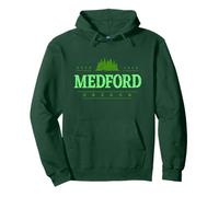 Medford Oregon | Línea de árboles retro de Medford Oregon Sudadera con Capucha